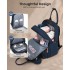 BCK2615 - Kono 3-in-1 Mama-Rucksack-Set mit Wickelmatte & isolierter Schnullertasche - Marineblau