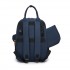 BCK2615 - Kono 3-in-1 Mama-Rucksack-Set mit Wickelmatte & isolierter Schnullertasche - Marineblau