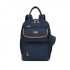 BCK2615 - Kono 3-in-1 Mama-Rucksack-Set mit Wickelmatte & isolierter Schnullertasche - Marineblau