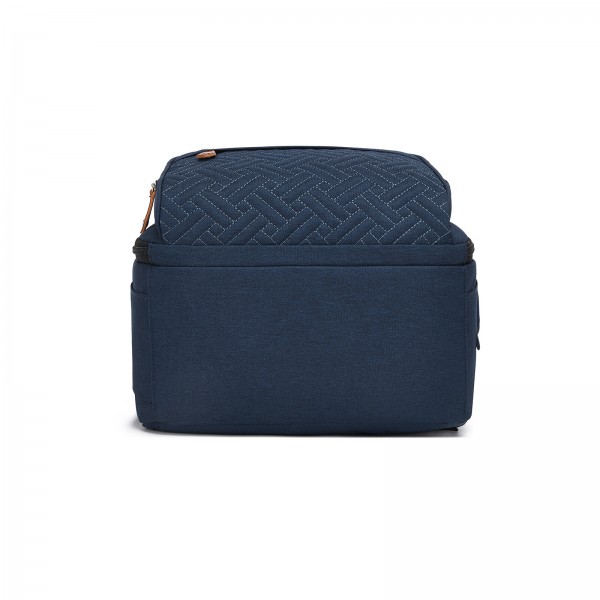 BCK2615 - Kono 3-in-1 Mama-Rucksack-Set mit Wickelmatte & isolierter Schnullertasche - Marineblau