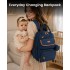 BCK2615 - Kono 3-in-1 Mama-Rucksack-Set mit Wickelmatte & isolierter Schnullertasche - Marineblau
