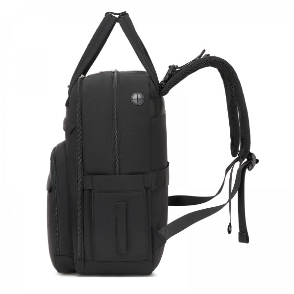BCK2623 - Kono 2-in-1 Nappy Changing Backpack Set, Large Capacity Diaper Bag With Changing Mat - Black