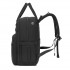 BCK2623 - Kono 2-in-1 Nappy Changing Backpack Set, Large Capacity Diaper Bag With Changing Mat - Black