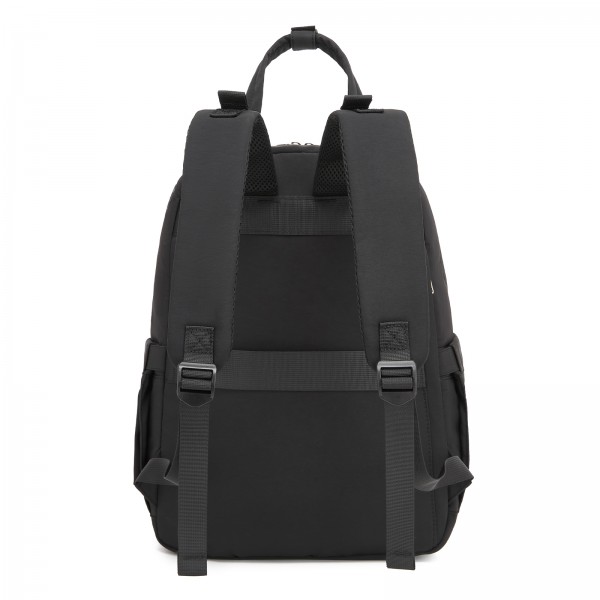 BCK2623 - Kono 2-in-1 Nappy Changing Backpack Set, Large Capacity Diaper Bag With Changing Mat - Black