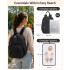 BCK2623 - Kono 2-in-1 Nappy Changing Backpack Set, Large Capacity Diaper Bag With Changing Mat - Black