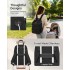 BCK2623 - Kono 2-in-1 Nappy Changing Backpack Set, Large Capacity Diaper Bag With Changing Mat - Black