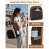 BCK2623 - Kono 2-in-1 Nappy Changing Backpack Set, Large Capacity Diaper Bag With Changing Mat - Black And Beige
