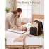 BCK2623 - Kono 2-in-1 Nappy Changing Backpack Set, Large Capacity Diaper Bag With Changing Mat - Black And Beige