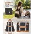 BCK2623 - Kono 2-in-1 Nappy Changing Backpack Set, Large Capacity Diaper Bag With Changing Mat - Black And Beige