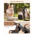 BCK2623 - Kono 2-in-1 Nappy Changing Backpack Set, Large Capacity Diaper Bag With Changing Mat - Black And Beige