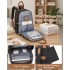 BCK2623 - Kono 2-in-1 Nappy Changing Backpack Set, Large Capacity Diaper Bag With Changing Mat - Black And Beige