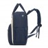 BCK2623 - Kono 2-in-1 Nappy Changing Backpack Set, Large Capacity Diaper Bag With Changing Mat - Navy And Beige