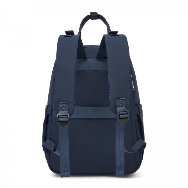 BCK2623 - Kono 2-in-1 Nappy Changing Backpack Set, Large Capacity Diaper Bag With Changing Mat - Navy And Beige