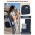 BCK2623 - Kono 2-in-1 Nappy Changing Backpack Set, Large Capacity Diaper Bag With Changing Mat - Navy And Beige