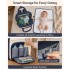 BCK2623 - Kono 2-in-1 Nappy Changing Backpack Set, Large Capacity Diaper Bag With Changing Mat - Navy And Beige