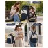 BCK2623 - Kono 2-in-1 Nappy Changing Backpack Set, Large Capacity Diaper Bag With Changing Mat - Navy And Beige