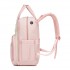 BCK2623 - Kono 2-in-1 Nappy Changing Backpack Set, Large Capacity Diaper Bag With Changing Mat - Pink And Beige