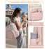 BCK2623 - Kono 2-in-1 Nappy Changing Backpack Set, Large Capacity Diaper Bag With Changing Mat - Pink And Beige