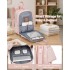 BCK2623 - Kono 2-in-1 Nappy Changing Backpack Set, Large Capacity Diaper Bag With Changing Mat - Pink And Beige