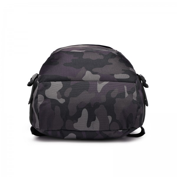 BPK2426 - Kono Minimalist Design Tech Backpack with USB & Type-C Port and Laptop Compartment - Camo
