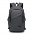 BPK2426 - Kono Minimalist Design Tech Backpack with USB & Type-C Port and Laptop Compartment - Dark Grey