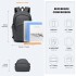 BPK2426 - Kono Minimalist Design Tech Backpack with USB & Type-C Port and Laptop Compartment - Dark Grey