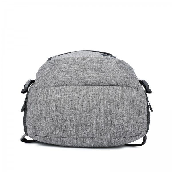 BPK2426 - Kono Minimalist Design Tech Backpack with USB & Type-C Port and Laptop Compartment - Grey