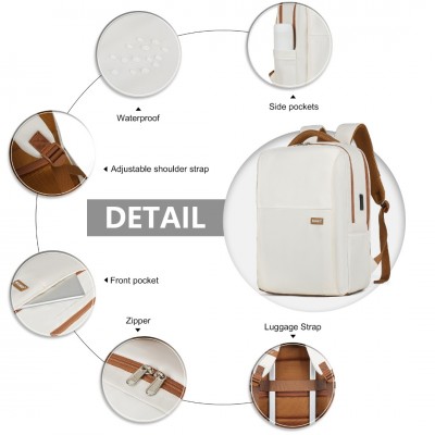 BPK2433 - Kono Water-Resistant Laptop Backpack with USB  display picture 2