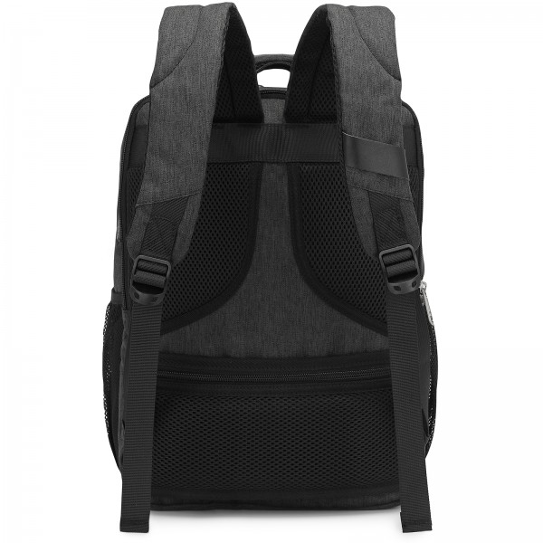 BPK2442 - Kono Commuter Laptop Backpack with USB & Type-C Port, Anti-Theft Pocket, Organised Storage - Black