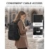 BPK2502 - Kono Klassischer Freizeitrucksack mit Laptopfach und gepolsterten Trägerriemen für tägliche Pendelwege - Schwarz