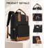 BPK2502 - Kono Casual Contemporary Backpack with Laptop Sleeve & Padded Straps for Daily Commute - Black and Brown