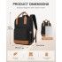 BPK2502 - Kono Casual Contemporary Backpack with Laptop Sleeve & Padded Straps for Daily Commute - Black and Brown