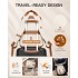 BPK2502 - Kono Casual Contemporary Backpack with Laptop Sleeve & Padded Straps for Daily Commute - Cream and Brown