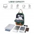 BPK2502 - Kono Casual Contemporary Backpack with Laptop Sleeve & Padded Straps for Daily Commute - Green and Brown