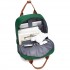 BPK2502 - Kono Casual Contemporary Backpack with Laptop Sleeve & Padded Straps for Daily Commute - Green and Brown