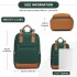 BPK2502 - Kono Casual Contemporary Backpack with Laptop Sleeve & Padded Straps for Daily Commute - Green and Brown