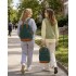BPK2502 - Kono Casual Contemporary Backpack with Laptop Sleeve & Padded Straps for Daily Commute - Green and Brown