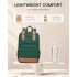 BPK2502 - Kono Casual Contemporary Backpack with Laptop Sleeve & Padded Straps for Daily Commute - Green and Brown