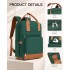 BPK2502 - Kono Casual Contemporary Backpack with Laptop Sleeve & Padded Straps for Daily Commute - Green and Brown