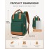 BPK2502 - Kono Casual Contemporary Backpack with Laptop Sleeve & Padded Straps for Daily Commute - Green and Brown