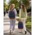 BPK2502 - Kono Klassischer Freizeitrucksack mit Laptopfach und gepolsterten Trägerriemen für tägliche Pendelwege - Marineblau und Braun