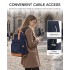 BPK2502 - Kono Klassischer Freizeitrucksack mit Laptopfach und gepolsterten Trägerriemen für tägliche Pendelwege - Marineblau und Braun