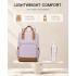 BPK2502 - Kono Klassischer Freizeitrucksack mit Laptopfach und gepolsterten Trägerriemen für tägliche Pendelwege - Lila und Braun