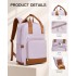 BPK2502 - Kono Klassischer Freizeitrucksack mit Laptopfach und gepolsterten Trägerriemen für tägliche Pendelwege - Lila und Braun