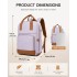 BPK2502 - Kono Klassischer Freizeitrucksack mit Laptopfach und gepolsterten Trägerriemen für tägliche Pendelwege - Lila und Braun