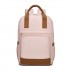 BPK2502 - Kono Klassischer Freizeitrucksack mit Laptopfach und gepolsterten Trägerriemen für tägliche Pendelwege - Rosa und Braun