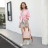 BPK2502 - Kono Klassischer Freizeitrucksack mit Laptopfach und gepolsterten Trägerriemen für tägliche Pendelwege - Rosa und Braun