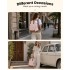 BPK2502 - Kono Casual Contemporary Backpack with Laptop Sleeve & Padded Straps for Daily Commute - Pink and Brown