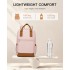 BPK2502 - Kono Casual Contemporary Backpack with Laptop Sleeve & Padded Straps for Daily Commute - Pink and Brown