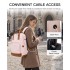 BPK2502 - Kono Casual Contemporary Backpack with Laptop Sleeve & Padded Straps for Daily Commute - Pink and Brown